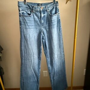 Express Medium Blue Wide Leg Jeans